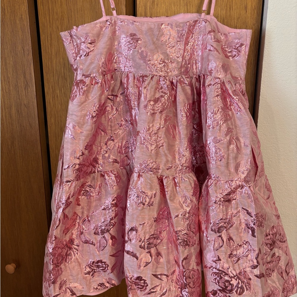 NEW! Endless Rose Strapless Pink Floral Dress from Anthropologie - Picture 8 of 9